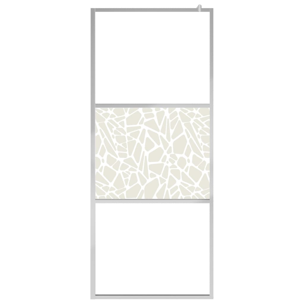 Parete per Doccia Walk-in in Vetro ESG Design Pietra 115x195 cm