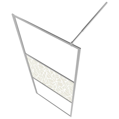 Parete per Doccia Walk-in in Vetro ESG Design Pietra 140x195 cm