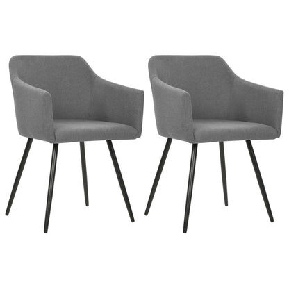 323093 Dining Chairs 2 pcs Light Grey Fabric
