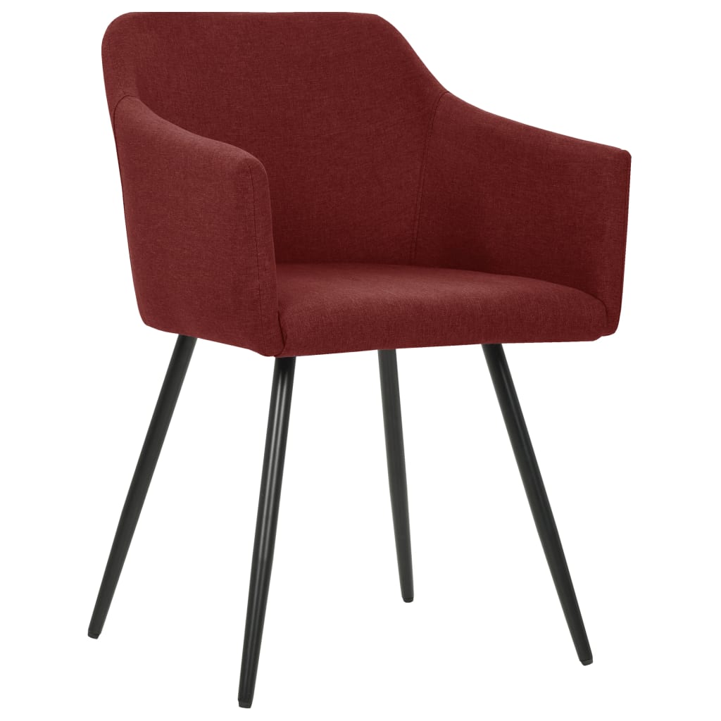 323101 Dining Chairs 2 pcs Wine Red Fabric