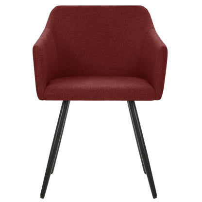 323101 Dining Chairs 2 pcs Wine Red Fabric