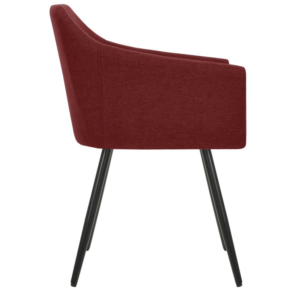 323101 Dining Chairs 2 pcs Wine Red Fabric