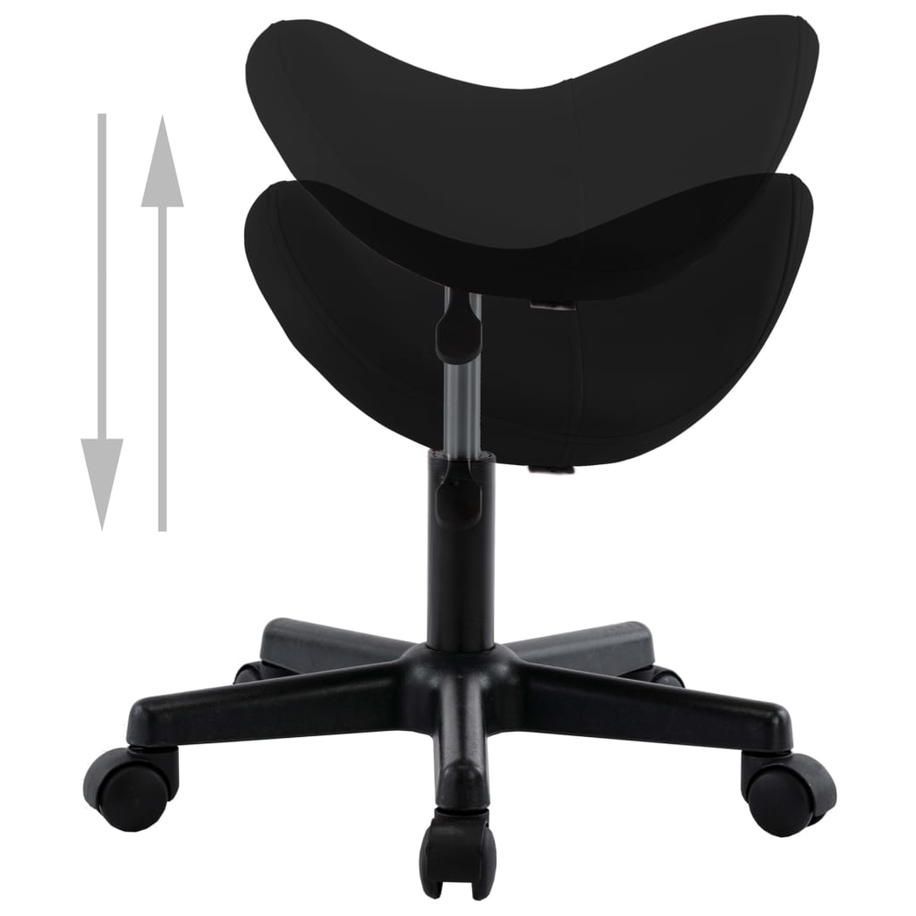 Sgabello da Lavoro Nero in Similpelle