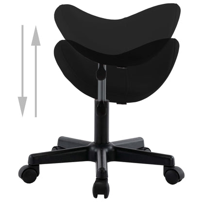 Sgabello da Lavoro Nero in Similpelle