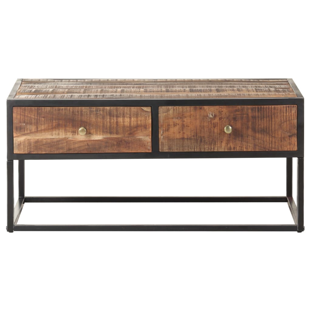 Tavolino da Salotto 90x50x40 cm in Legno di Acacia Grezzo