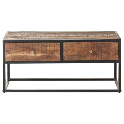 Tavolino da Salotto 90x50x40 cm in Legno di Acacia Grezzo