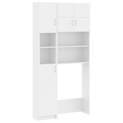 Set Mobili per Lavatrice Bianco in Truciolato