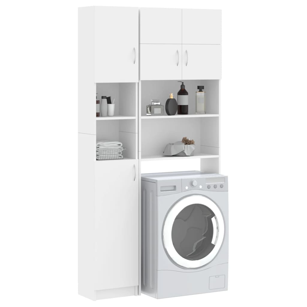 Set Mobili per Lavatrice Bianco in Truciolato