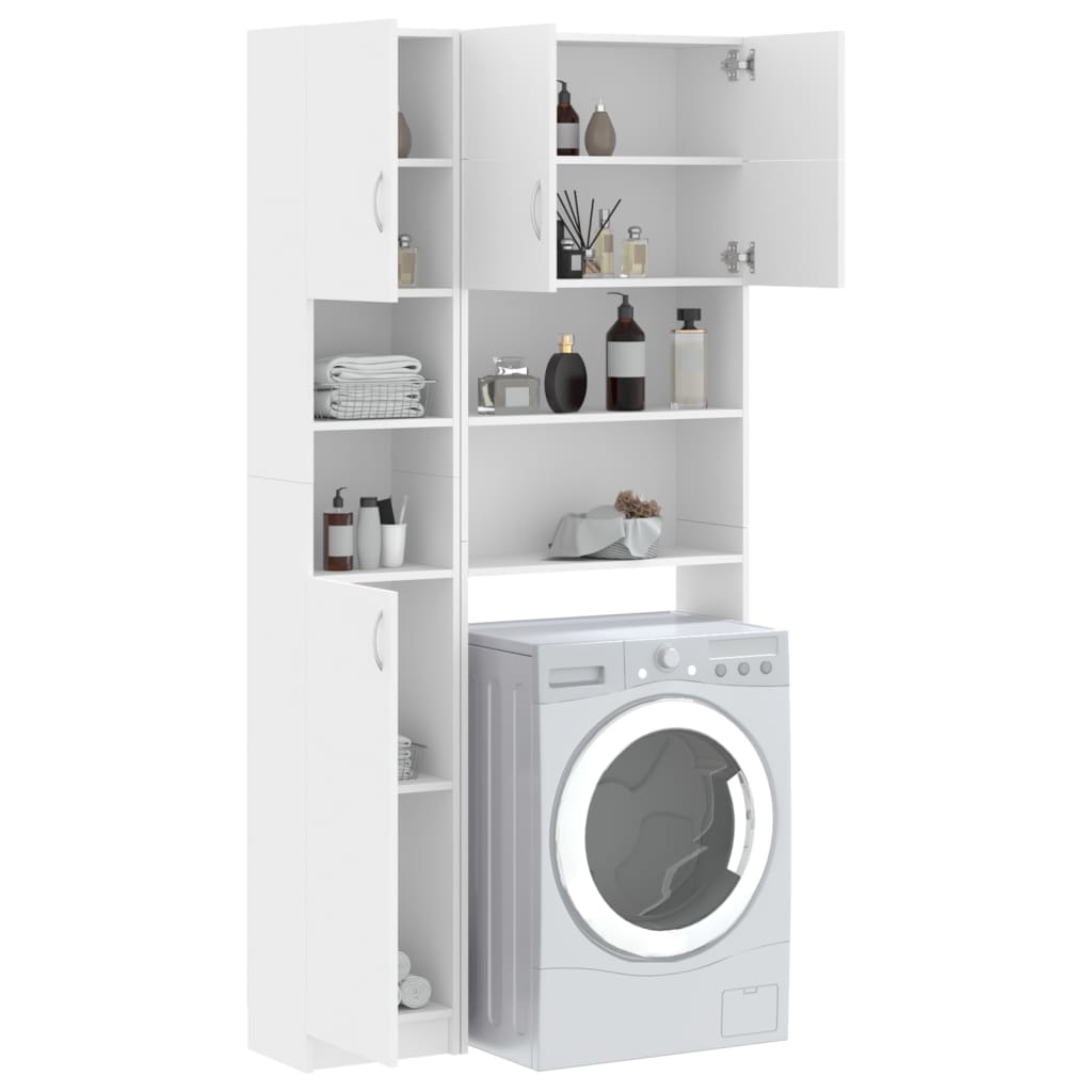 Set Mobili per Lavatrice Bianco in Truciolato