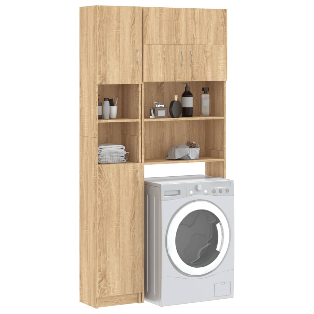 Set Mobili per Lavatrice Rovere Sonoma in Truciolato