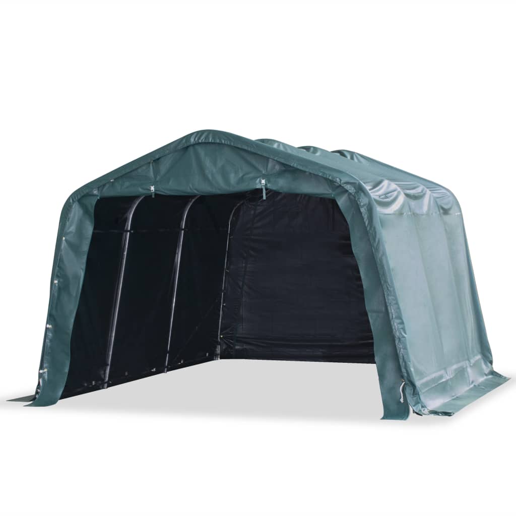 Tendone Bestiame Rimovibile PVC 550 g/mÂ² 3,3x4,8 m Verde Scuro