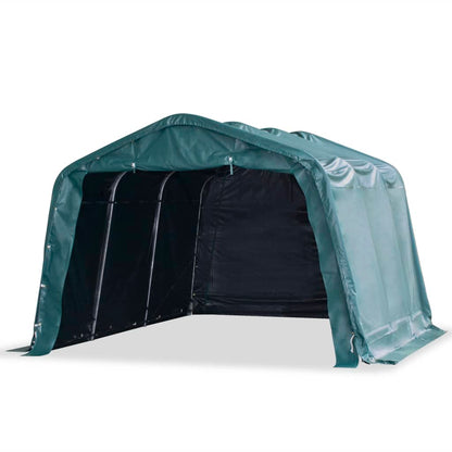Tendone Bestiame Rimovibile PVC 550 g/mÂ² 3,3x4,8 m Verde Scuro