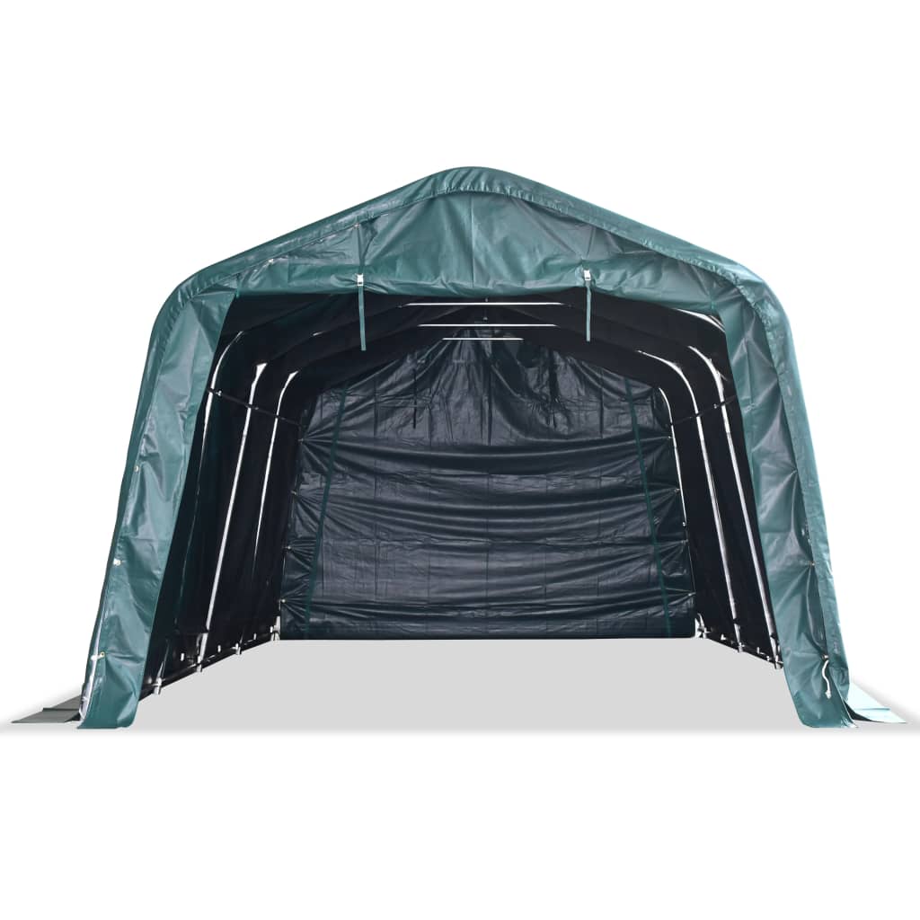 Tendone Bestiame Rimovibile PVC 550 g/mÂ² 3,3x6,4 m Verde Scuro
