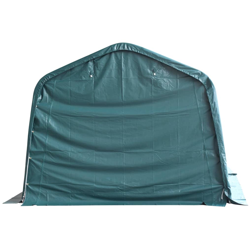 Tendone Bestiame Rimovibile PVC 550 g/mÂ² 3,3x8 m Verde Scuro