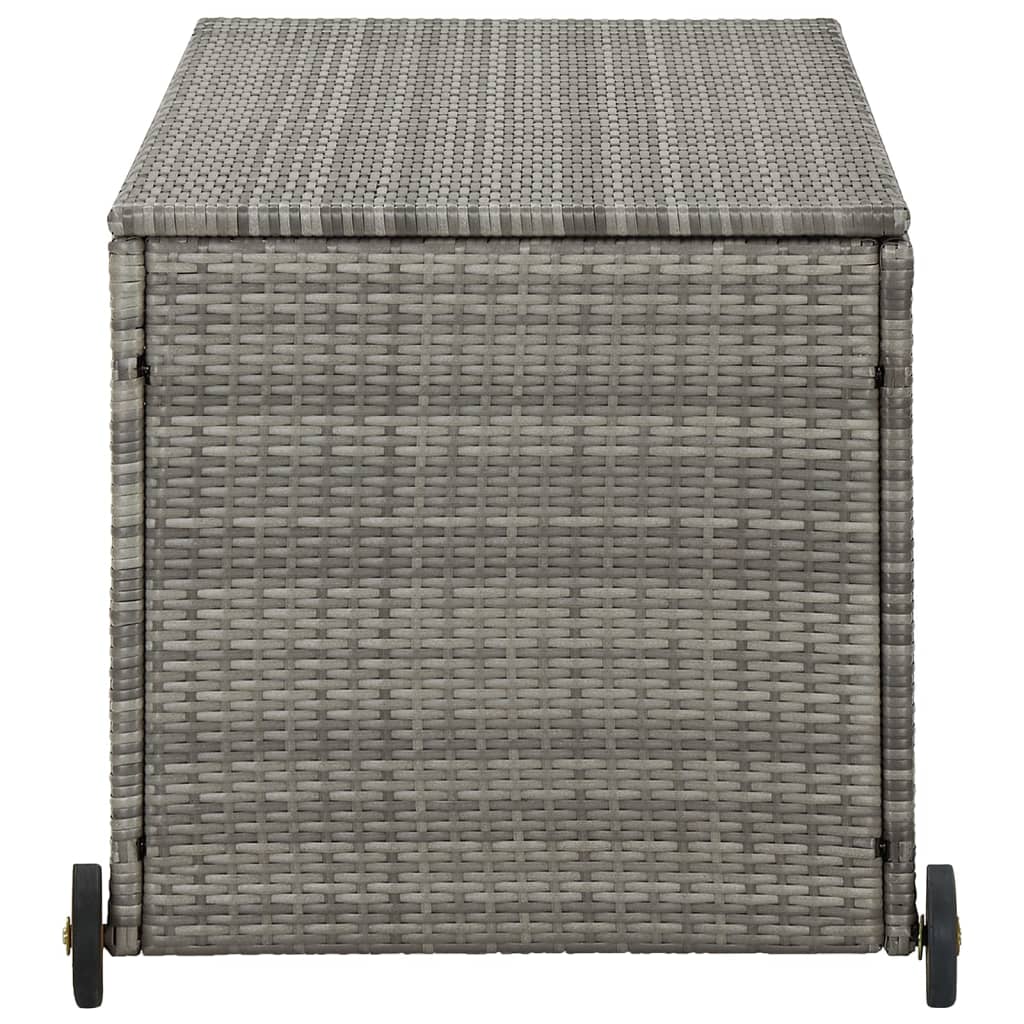 Contenitore da Giardino Grigio Chiaro 120x65x61 cm Polyrattan