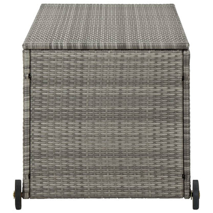 Contenitore da Giardino Grigio Chiaro 120x65x61 cm Polyrattan