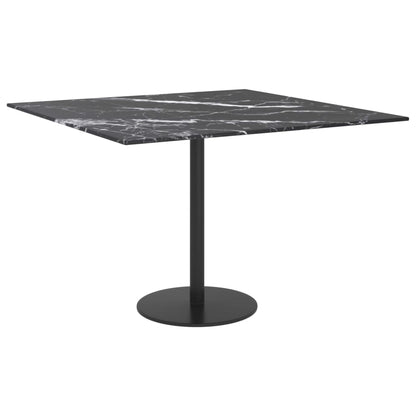 Piano Tavolo Nero 60x60 cm 6 mm Vetro Temperato Design Marmo