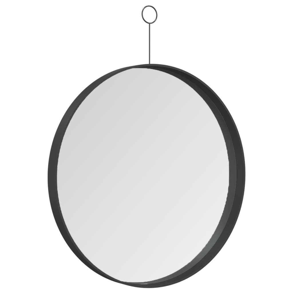 Specchio Sospeso con Gancio Nero 40 cm