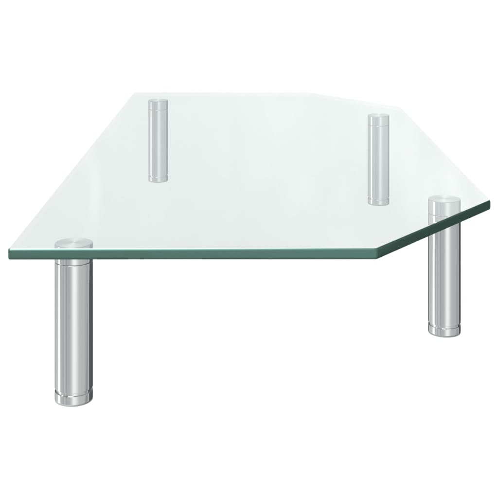 Base per Monitor 60x26x8,6 cm in Vetro Trasparente