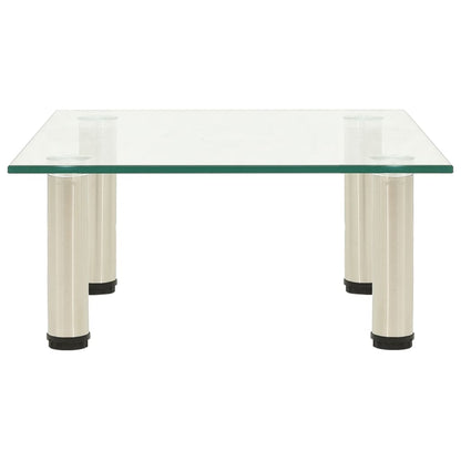 322760 TV Stand Transparent 40x35x17 cm Tempered Glass
