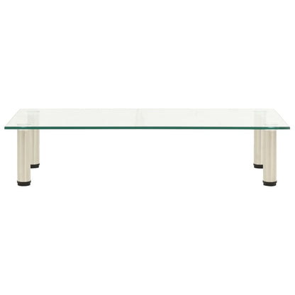 322766 TV Stand Transparent 80x35x17 cm Tempered Glass