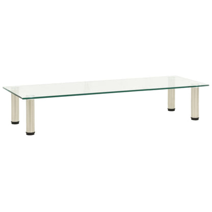 322769 TV Stand Transparent 100x35x17 cm Tempered Glass
