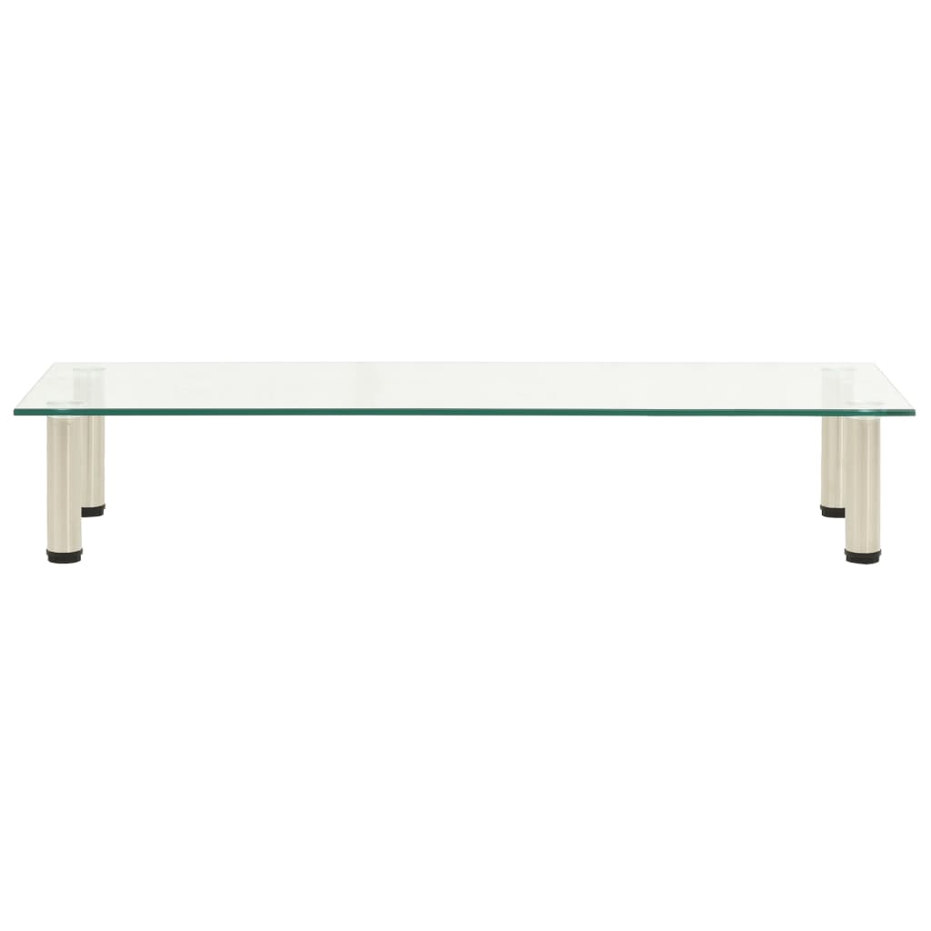 322769 TV Stand Transparent 100x35x17 cm Tempered Glass