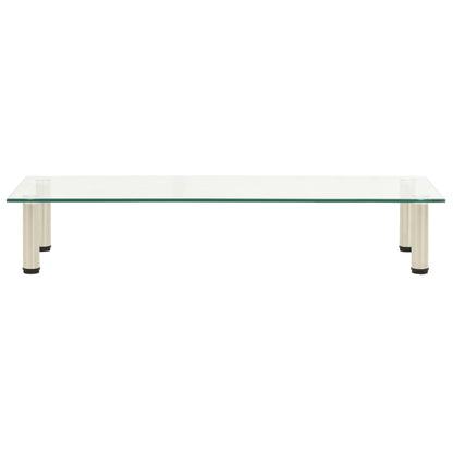 322769 TV Stand Transparent 100x35x17 cm Tempered Glass