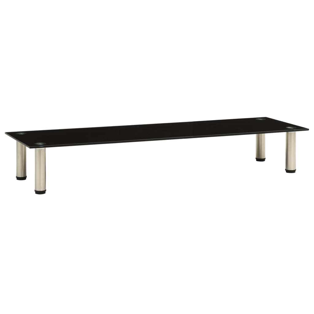 322770 TV Stand Black 120x35x17 cm Tempered Glass