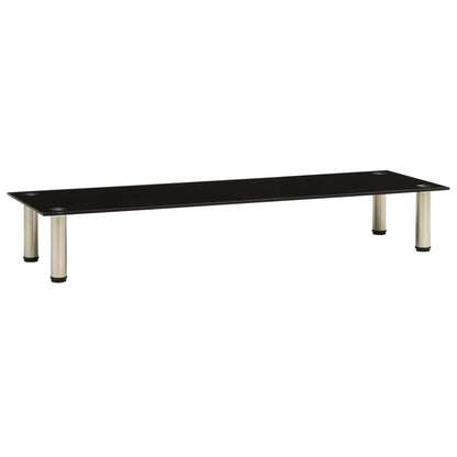 322770 TV Stand Black 120x35x17 cm Tempered Glass