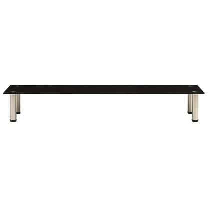 322770 TV Stand Black 120x35x17 cm Tempered Glass
