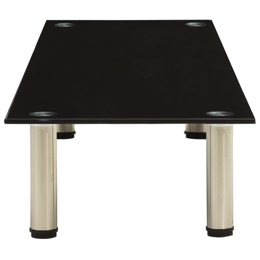 322770 TV Stand Black 120x35x17 cm Tempered Glass