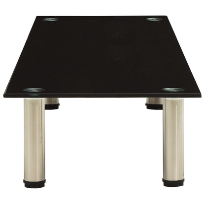 322770 TV Stand Black 120x35x17 cm Tempered Glass