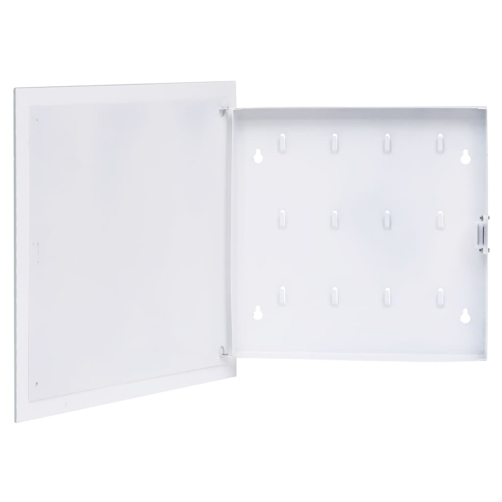 Cassetta Portachiavi con Lavagna Magnetica Bianca 35x35x4 cm