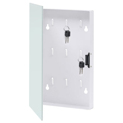 Cassetta Portachiavi con Lavagna Magnetica Bianca 30x20x4 cm