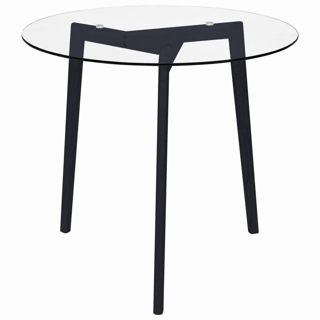 Tavolo da Pranzo Trasparente 80 cm in Vetro Temperato