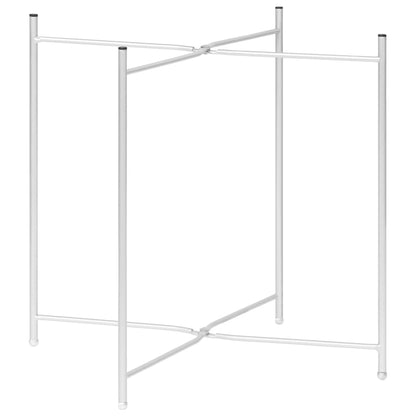 Tavolino Laterale Argento 40x40x41 cm in Vetro
