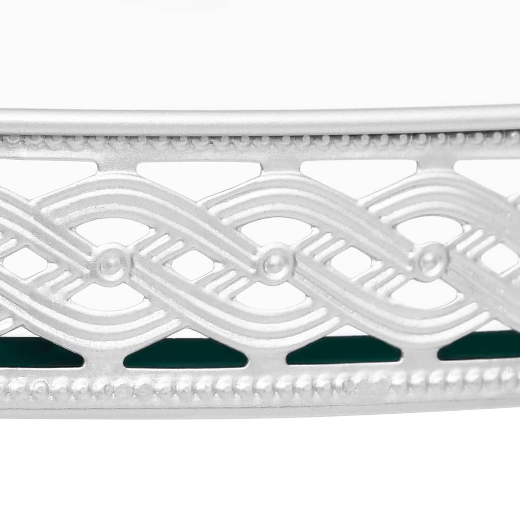 Tavolino Laterale Argento 40x40x41 cm in Vetro