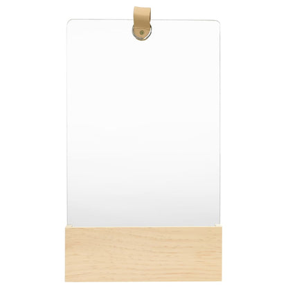 Specchio da Parete in Legno Massello di Pino 23x39,5 cm