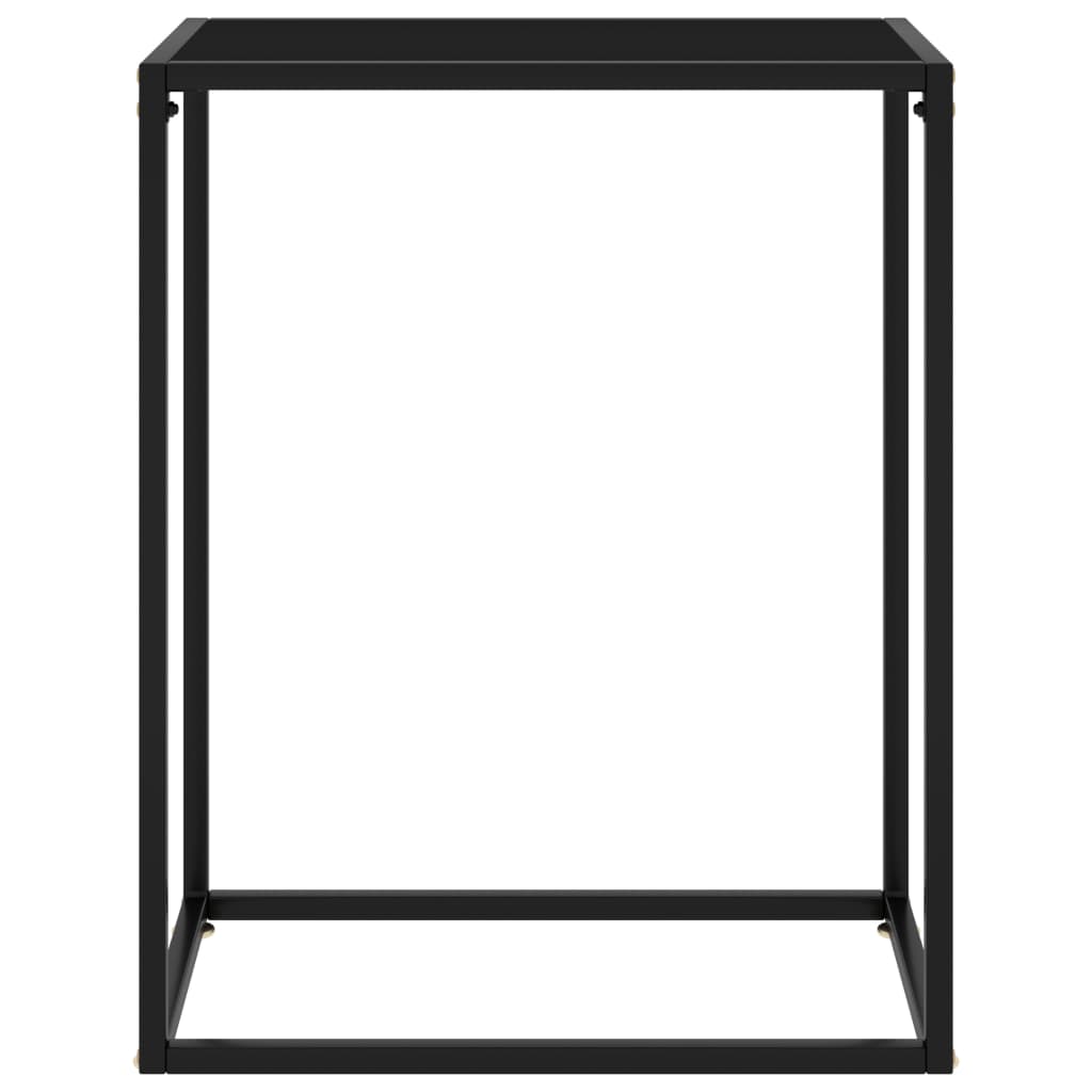 Tavolo Consolle Nero 60x35x75 cm in Vetro Temperato