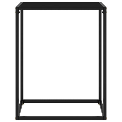 Tavolo Consolle Nero 60x35x75 cm in Vetro Temperato
