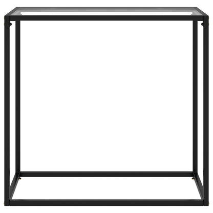 Tavolo Consolle Trasparente 80x35x75 cm in Vetro Temperato