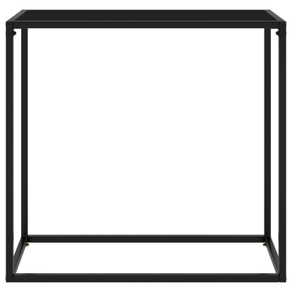 Tavolo Consolle Nero 80x35x75 cm in Vetro Temperato