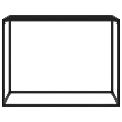 Tavolo Consolle Nero 100x35x75 cm in Vetro Temperato