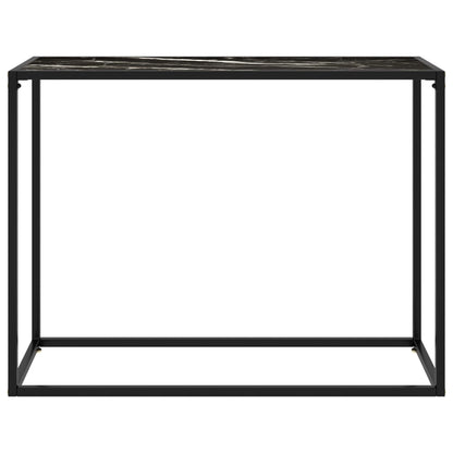 Tavolo Consolle Nero 100x35x75 cm in Vetro Temperato