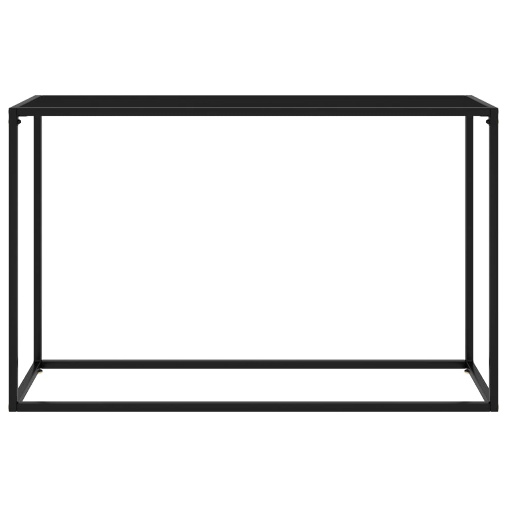 Tavolo Consolle Nero 120x35x75 cm in Vetro Temperato