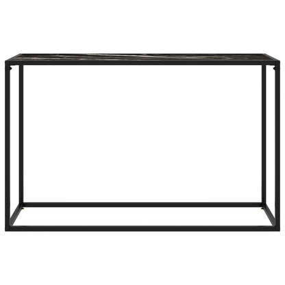 Tavolo Consolle Nero 120x35x75 cm in Vetro Temperato