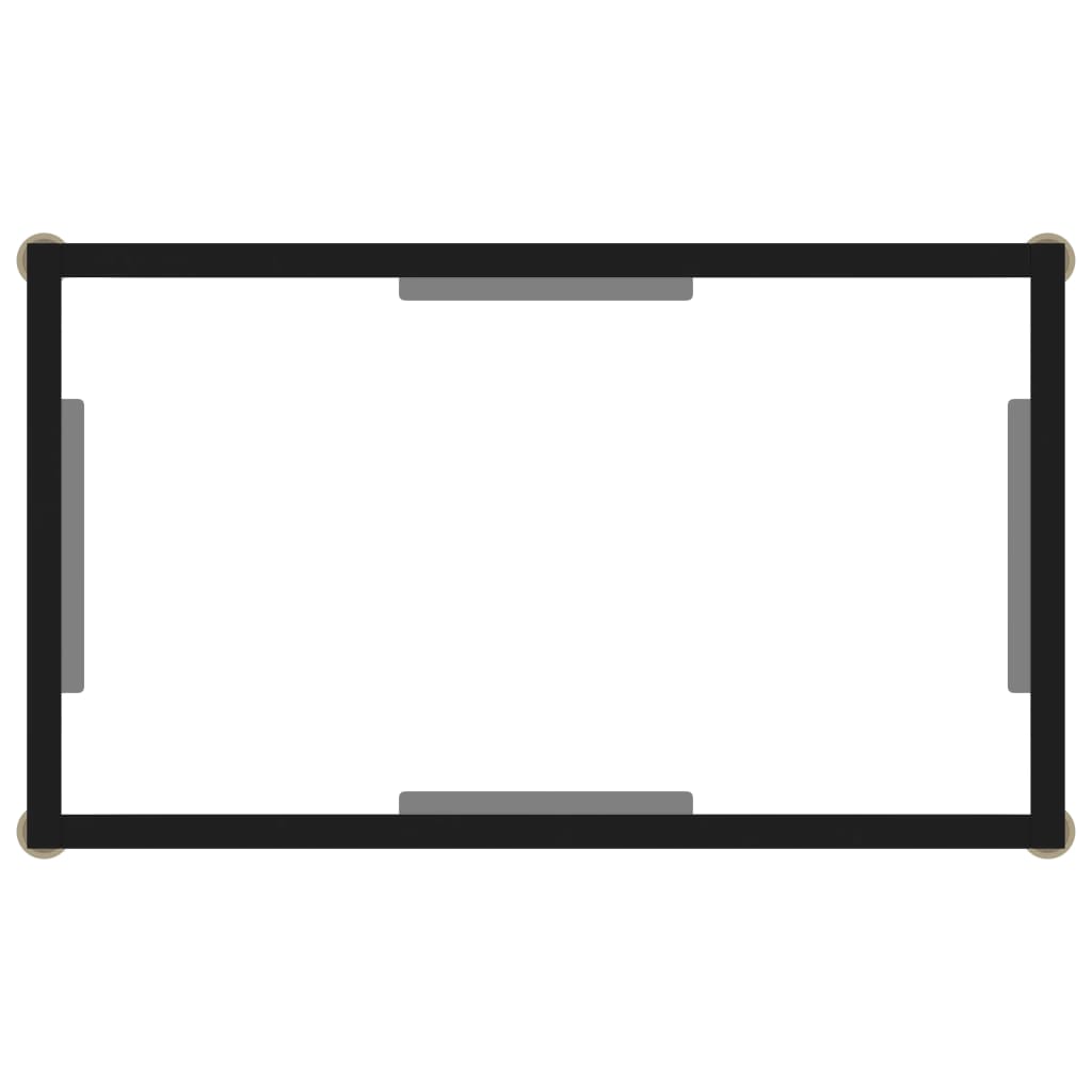 Tavolo Consolle Trasparente 60x35x75 cm in Vetro Temperato