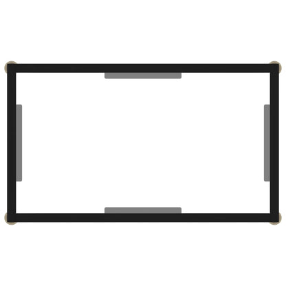 Tavolo Consolle Trasparente 60x35x75 cm in Vetro Temperato