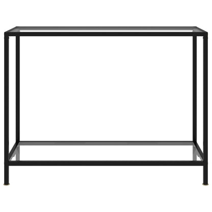 Tavolo Consolle Trasparente 100x35x75 cm in Vetro Temperato